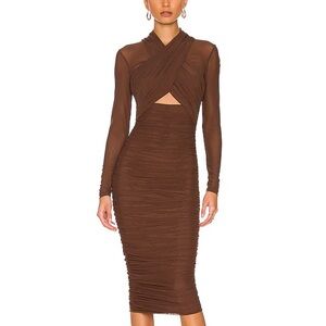 Bardot Aliyah Dress in Chocolate
